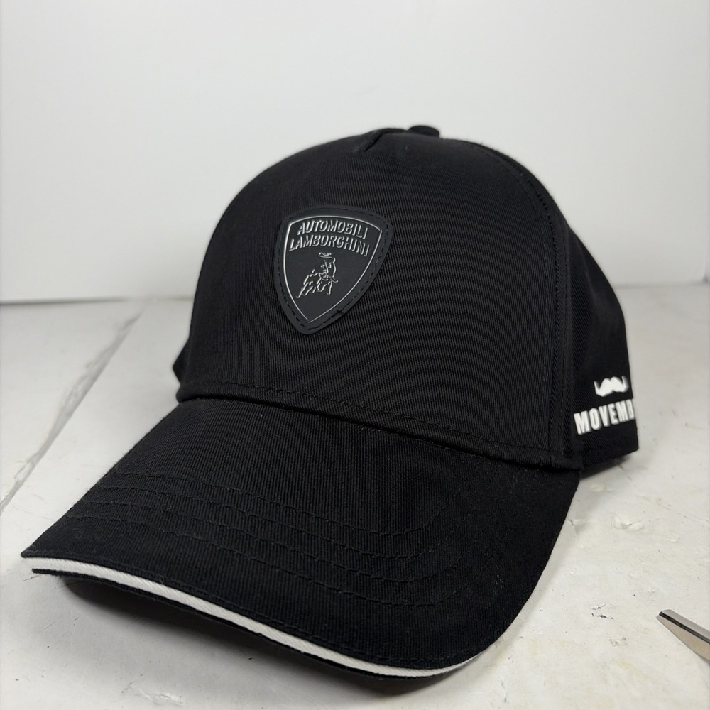 Official Automobili Lamborghini Movember Black Strap Back Hat